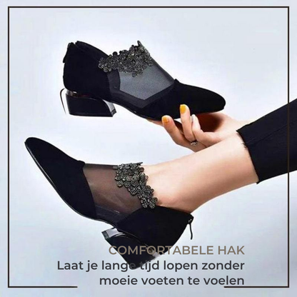VitaFeet | Nieuwe Dikke Hak met Strass