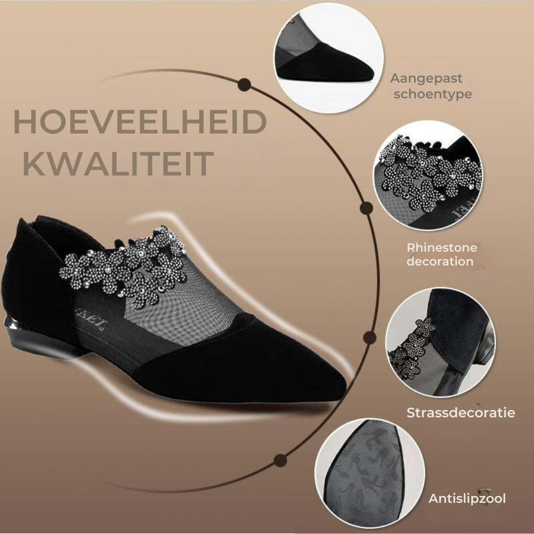 VitaFeet | Nieuwe Dikke Hak met Strass